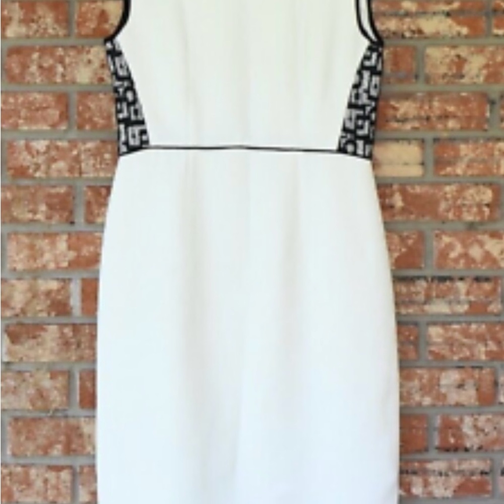 Elegant White and Black Women's Dress